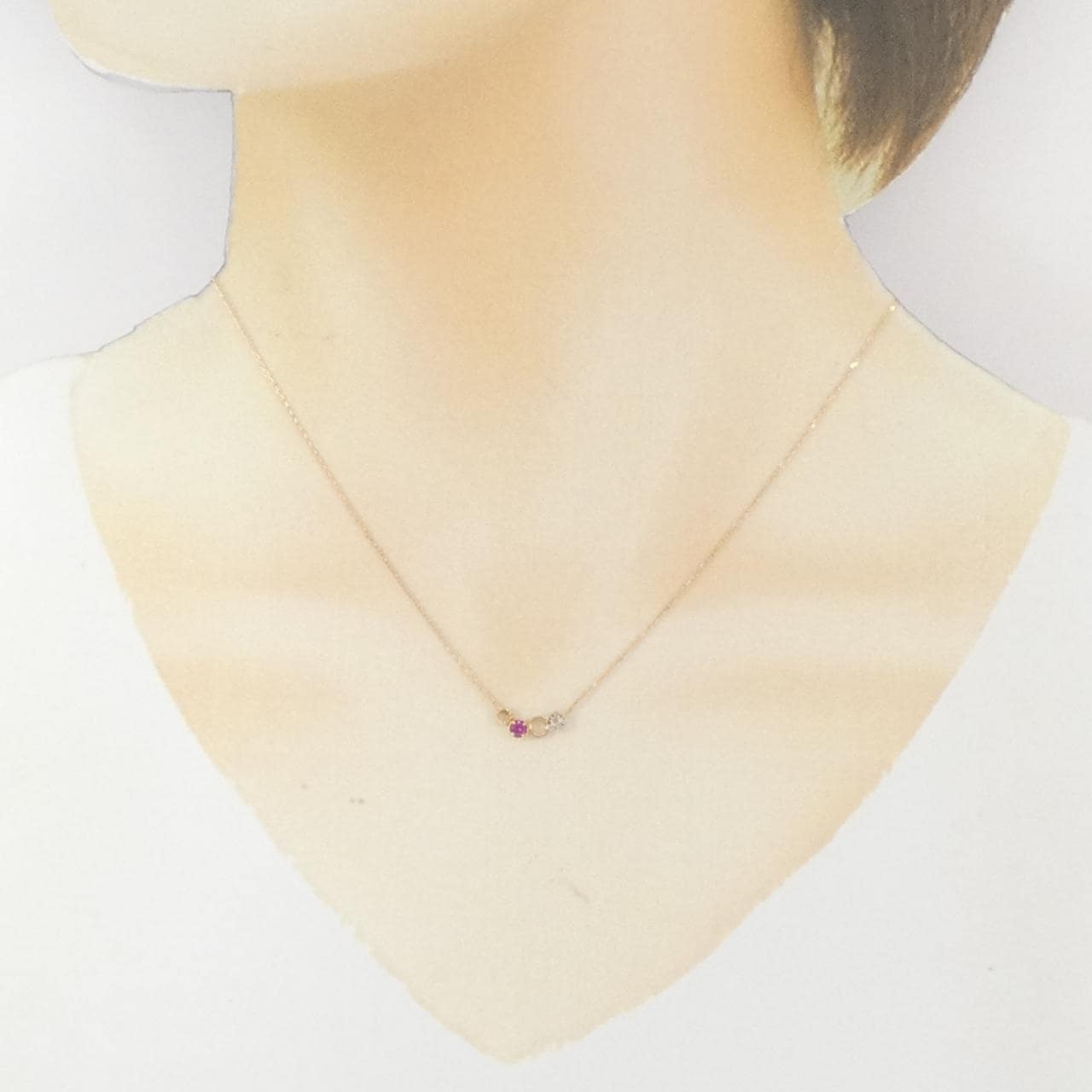 K18PG ルビー ネックレス