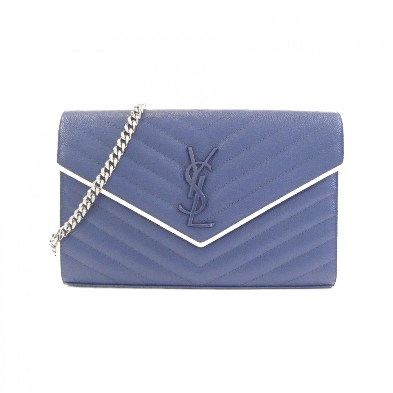 サンローラン CASSANDRA CLASSIC CHAIN WALLET 377828 BOWF2 チェーンウォレット