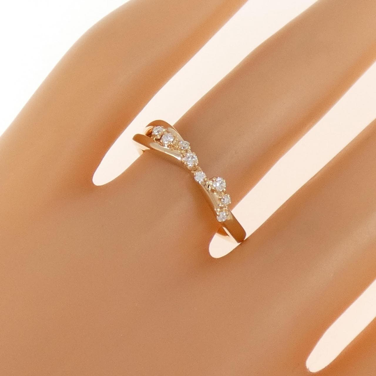 K18PG ダイヤモンド リング 0.09CT