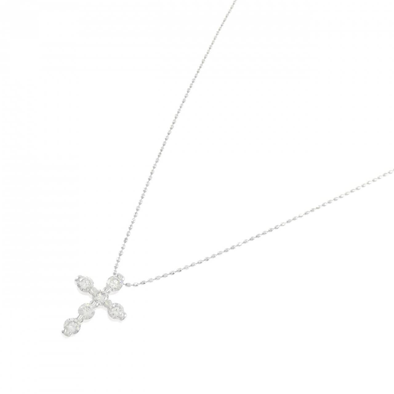 PT900/PT850 クロス ダイヤモンド ネックレス 0.50CT
