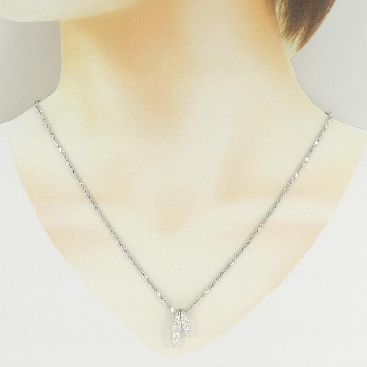 PT900/750WG 2WAY ダイヤモンド ネックレス 0.30CT