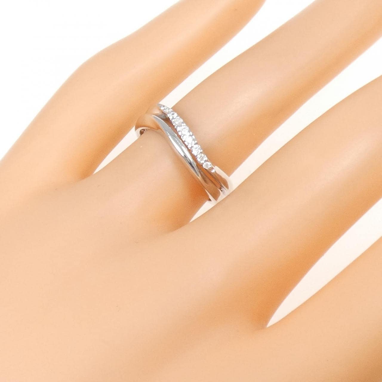K18WG ダイヤモンド リング 0.07CT