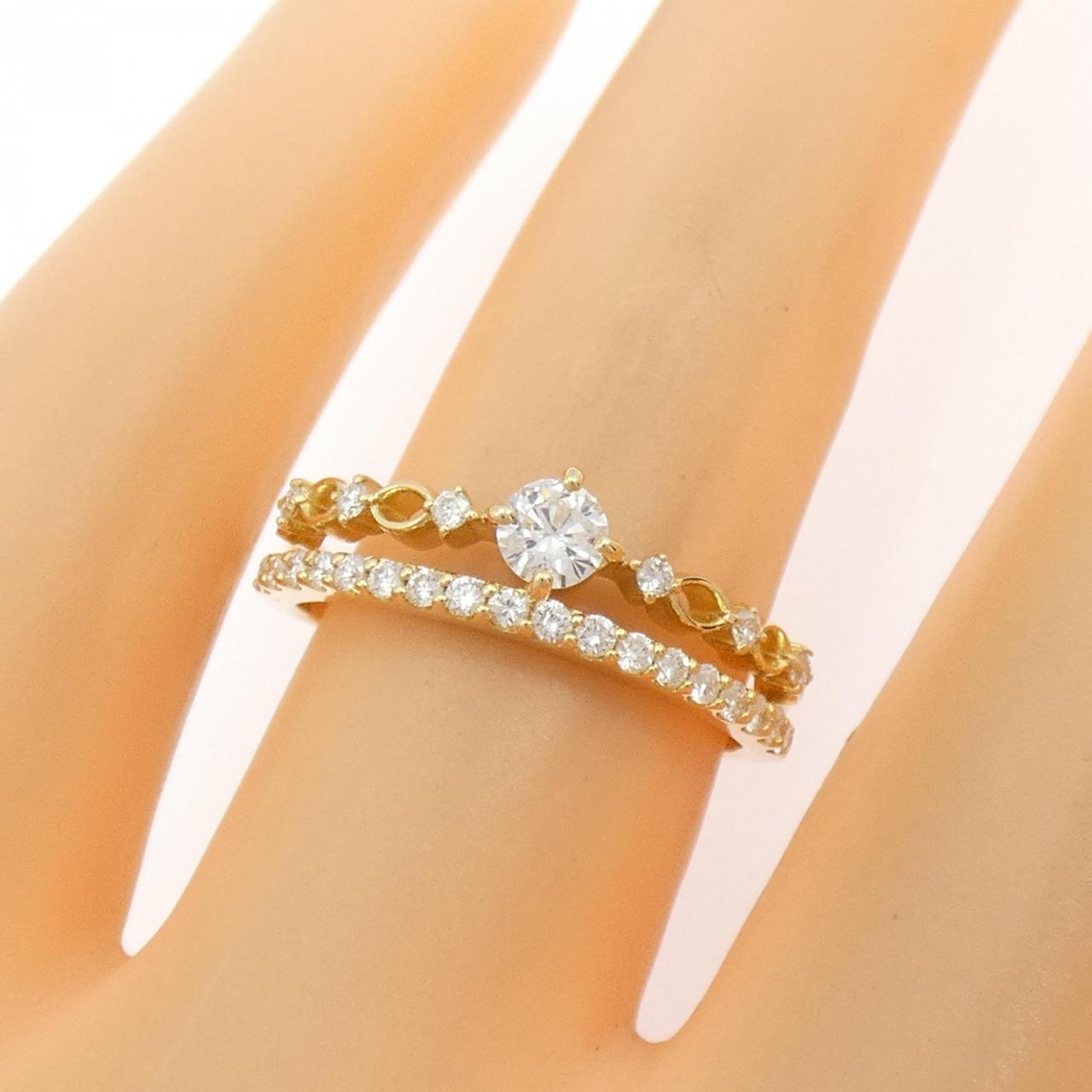 【リメイク】K18YG ダイヤモンド リング 0.40CT