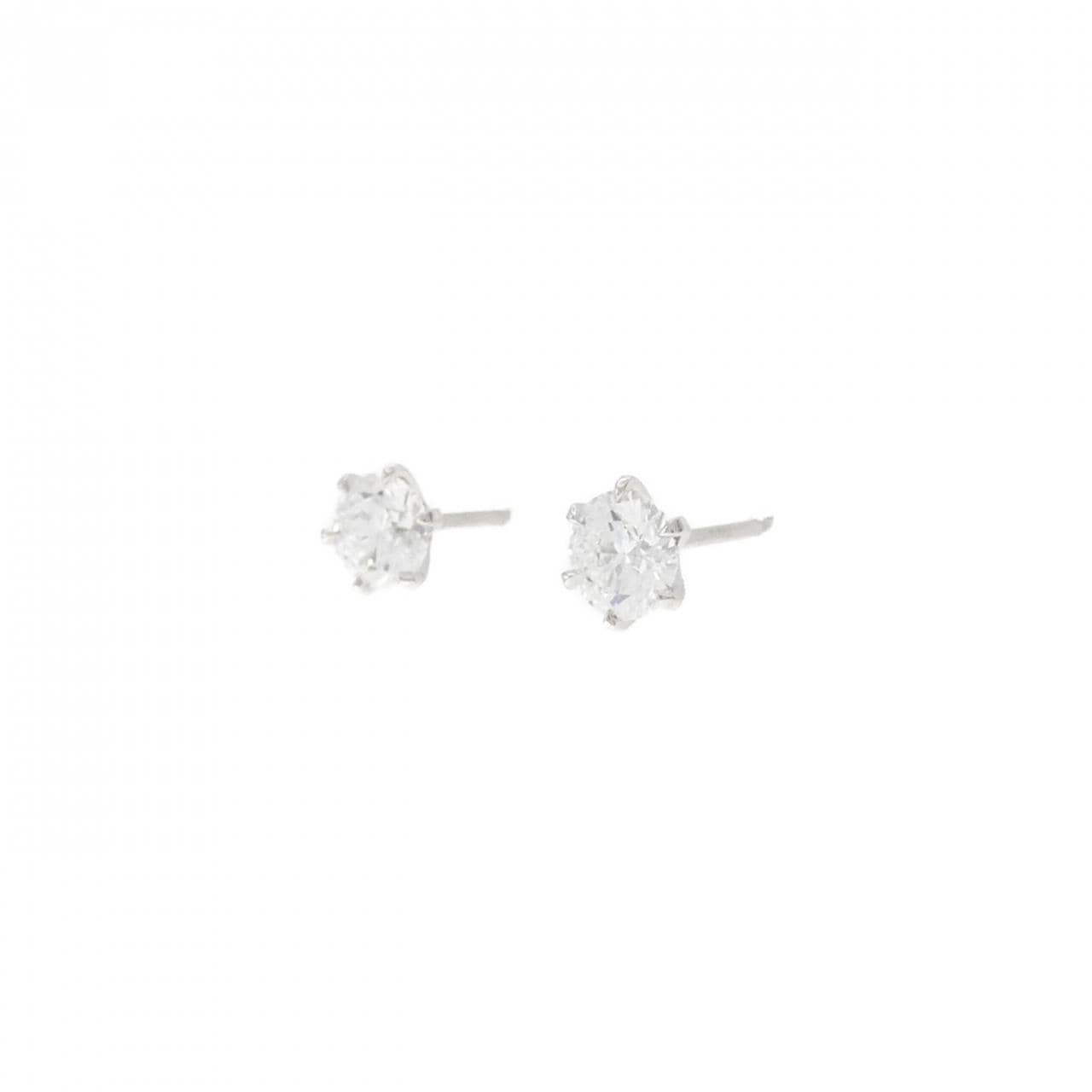 【リメイク】PT900/ST ダイヤモンド ピアス 0.512CT 0.517CT D SI2 VG