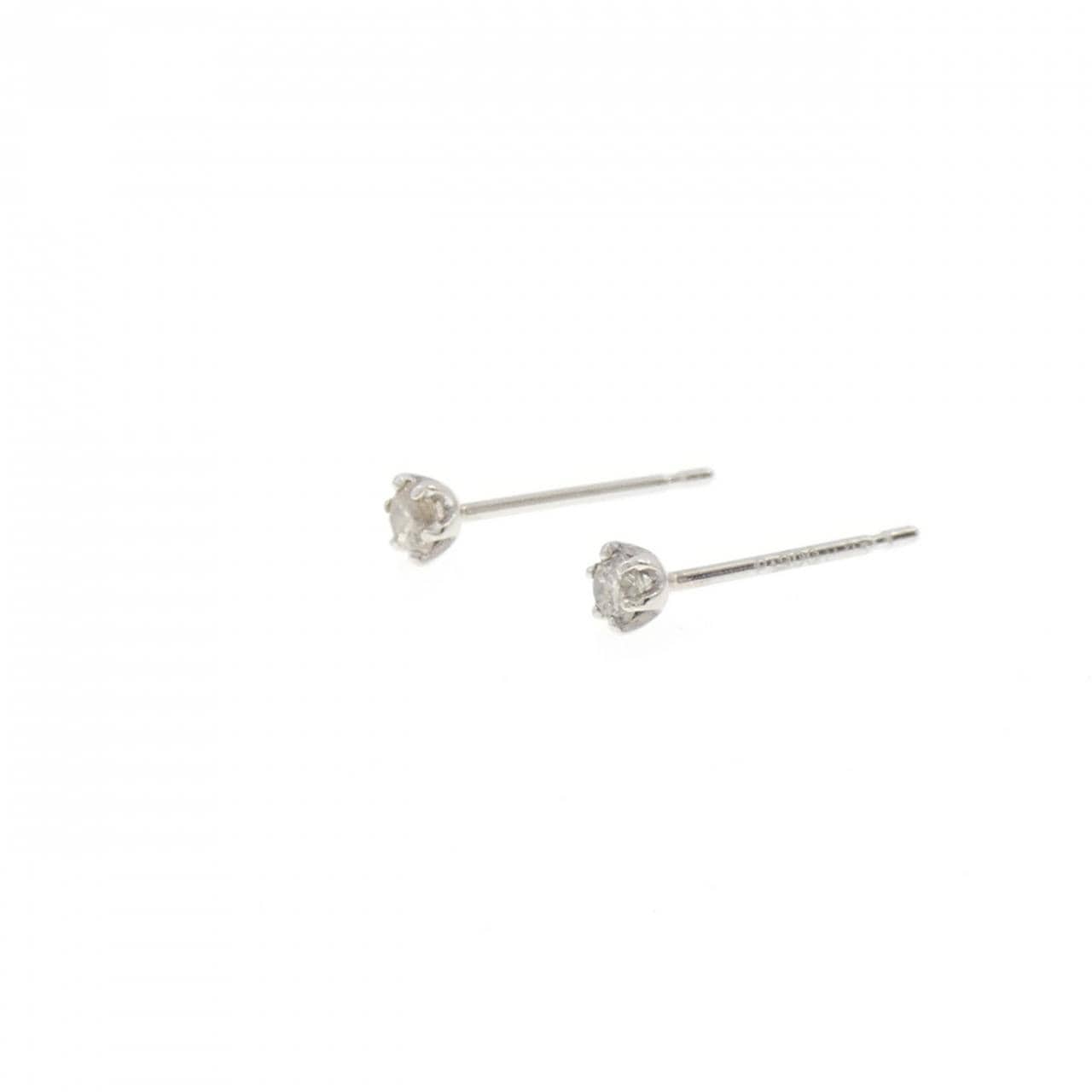 PT900 ソリティア ダイヤモンド ピアス 0.10CT
