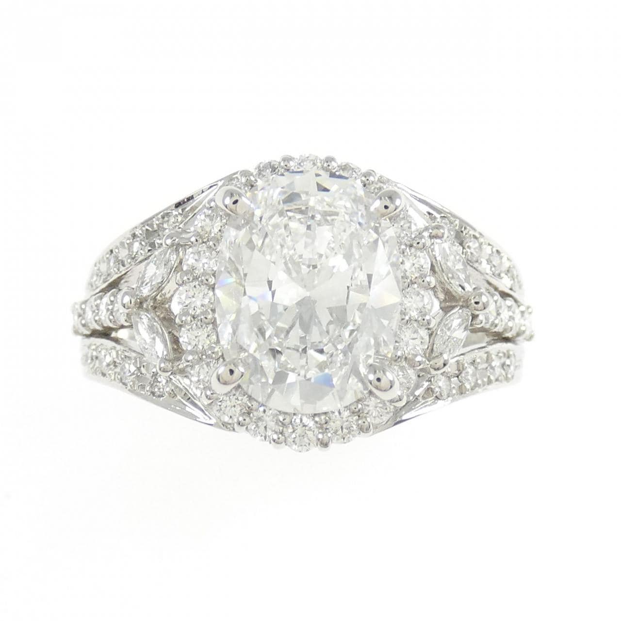 【リメイク】PT900 ダイヤモンド リング 2.12CT D  VVS1 オーバルカット