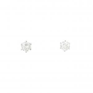 【リメイク】PT900/ST ダイヤモンド ピアス 0.213CT 0.219CT F VS1 VG-GOOD