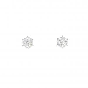 【リメイク】PT900/ST ダイヤモンド ピアス 0.408CT 0.434CT E-F VVS1 EXT