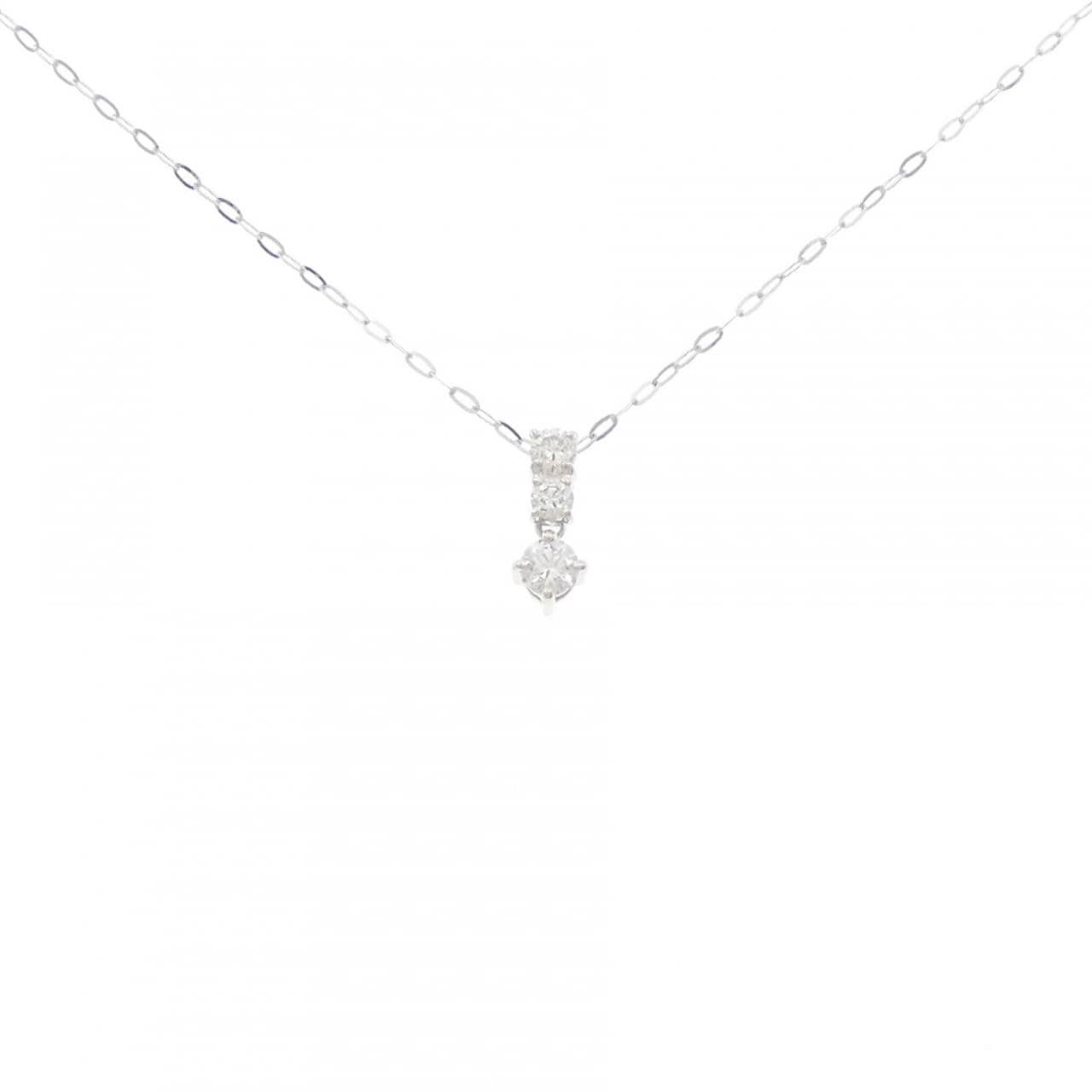 K18WG ダイヤモンド ネックレス 0.201CT