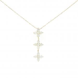 K18YG フラワー ダイヤモンド ネックレス 1.00CT