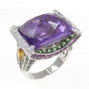 K18WG/K18BG アメジスト リング 11.60CT