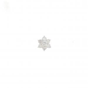 PT900 フラワー ダイヤモンド ピアス 0.25CT 片耳
