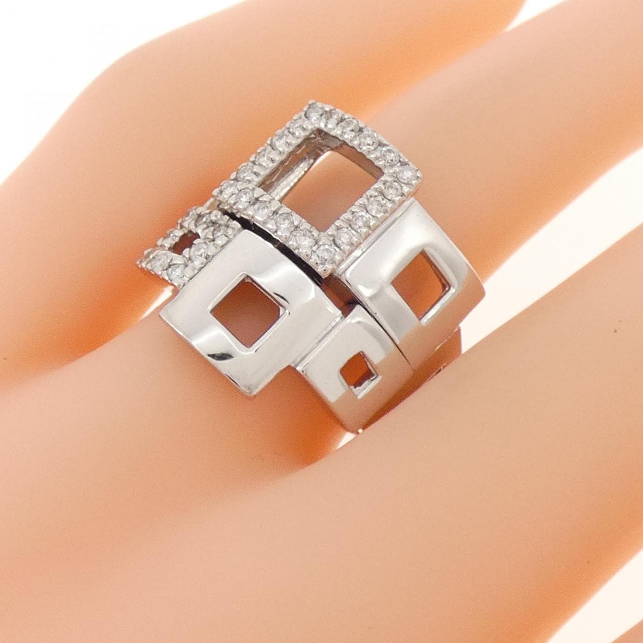K18WG ダイヤモンド リング 0.23CT