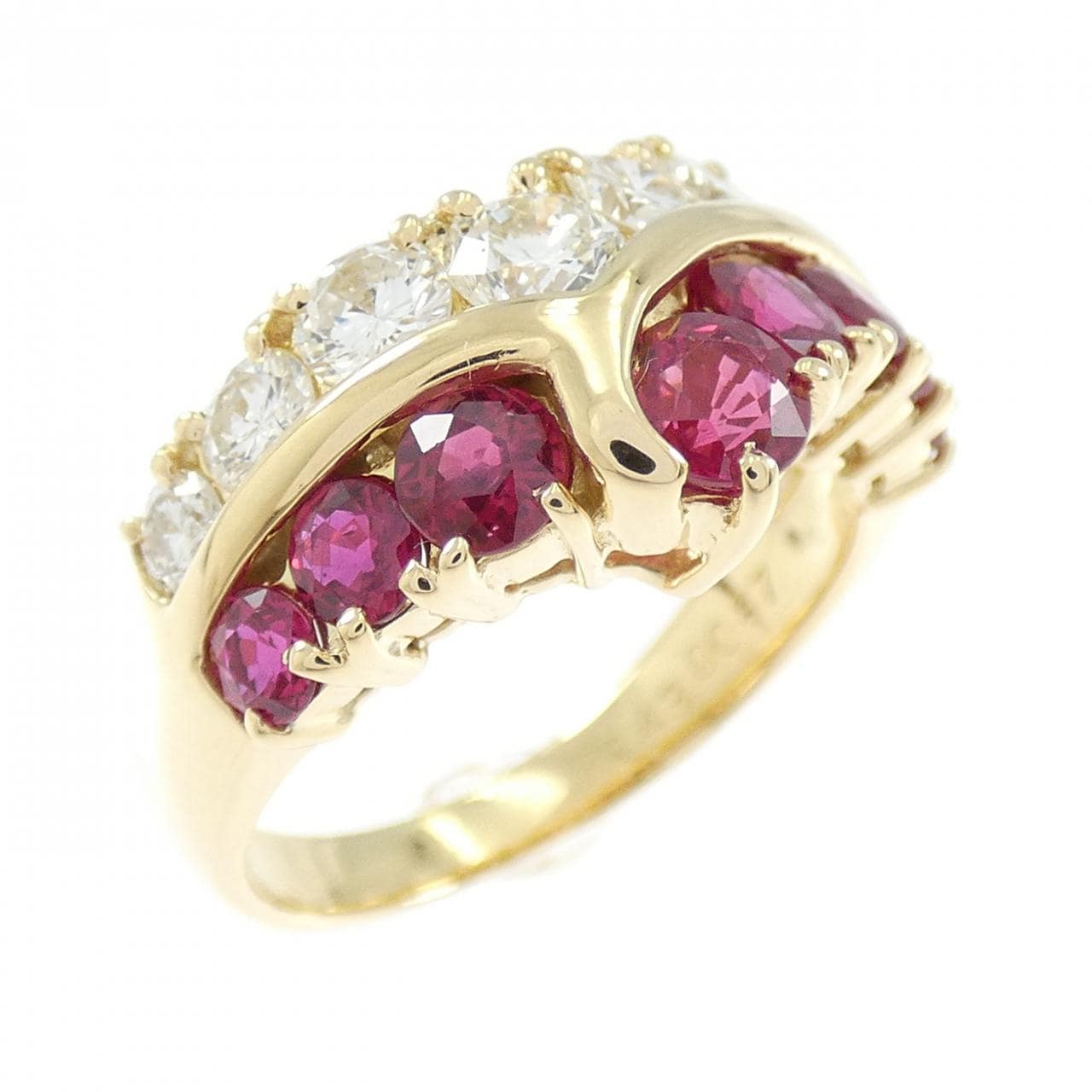 K18YG ルビー リング 1.43CT
