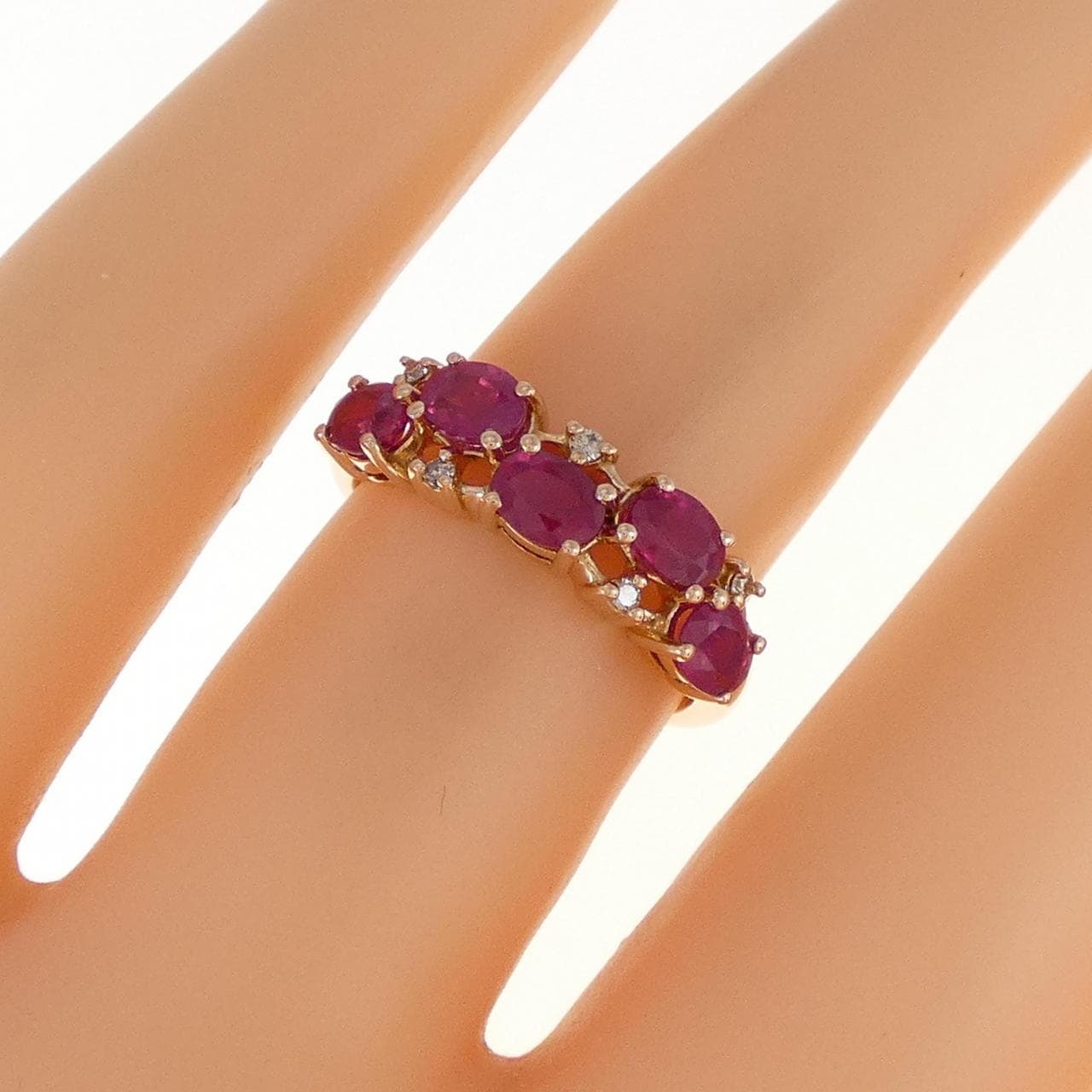 K18PG ルビー リング 0.80CT