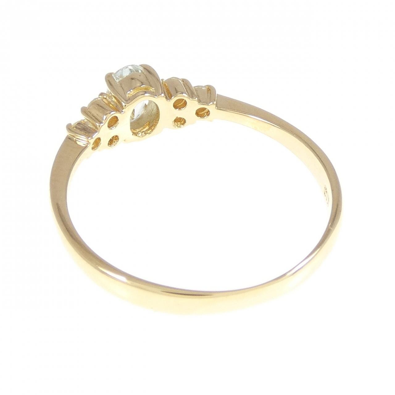 K18YG アクアマリン リング 0.24CT