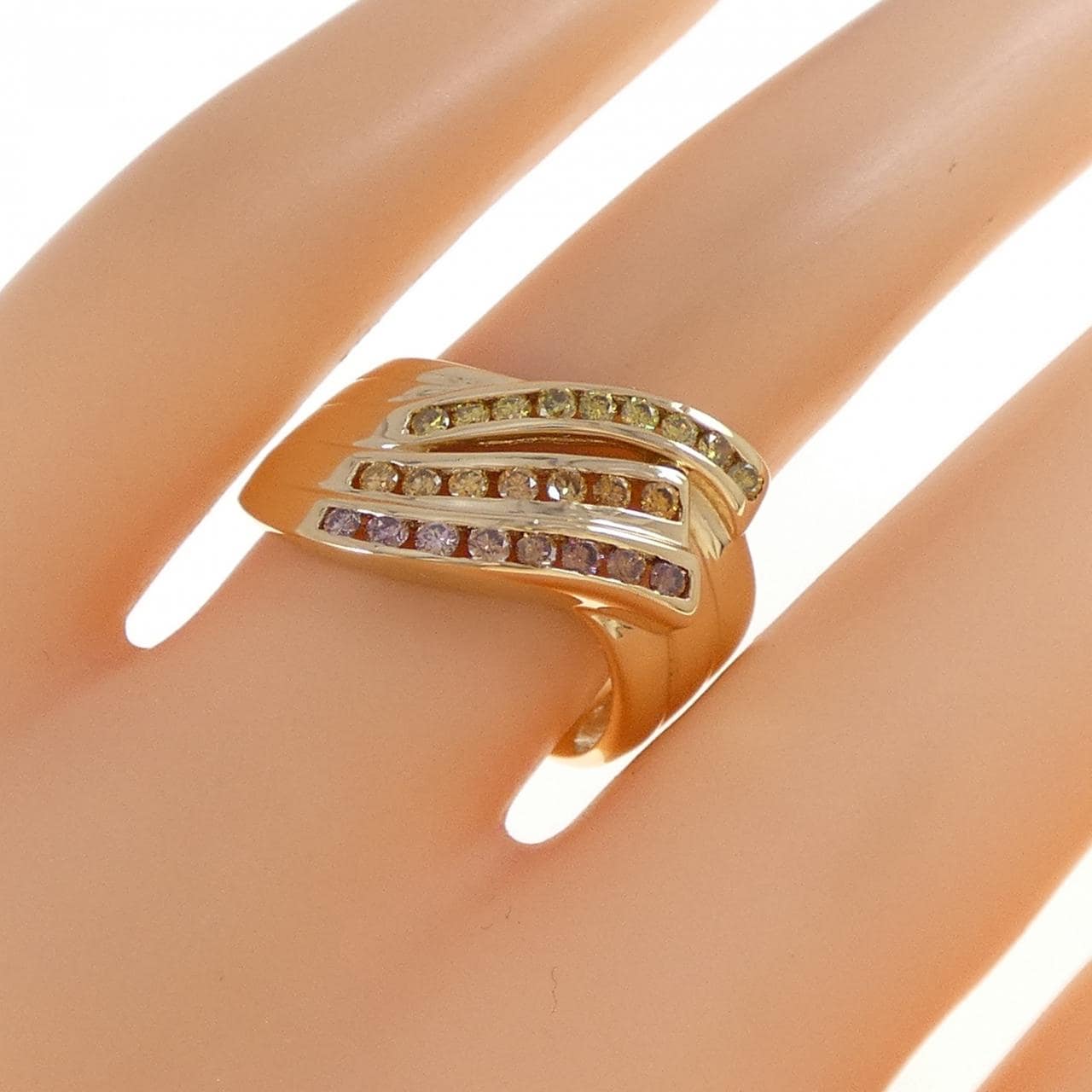 K18YG ダイヤモンド リング 0.42CT