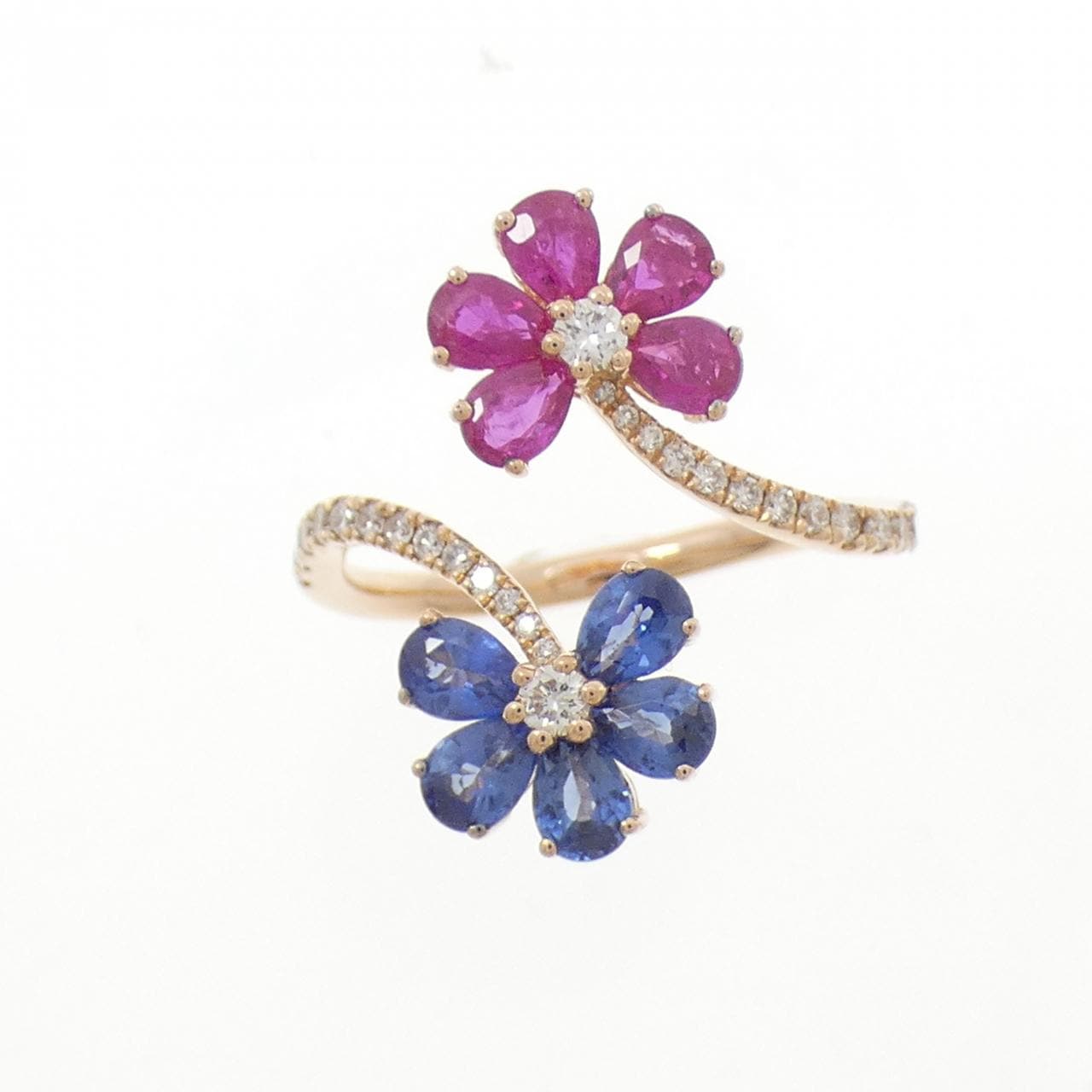 K18PG カラーストーン リング