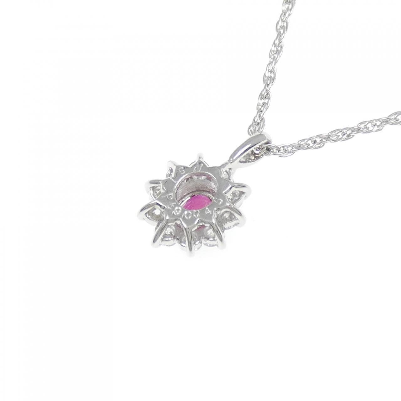 PT900/PT850 ルビー ネックレス 0.51CT