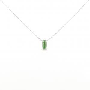K18WG グリーンガーネット ネックレス 0.30CT