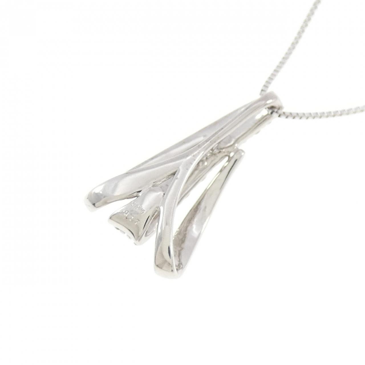 K18WG ダイヤモンド ネックレス 0.17CT