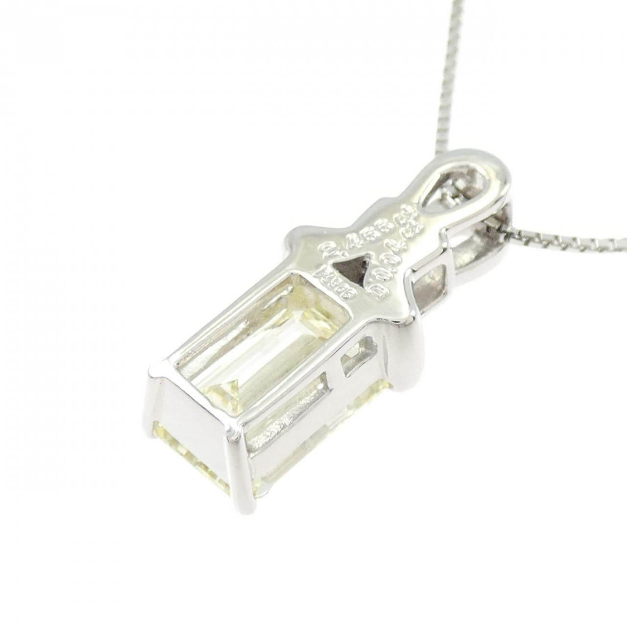 PT900/PT850 ダイヤモンド ネックレス 2.466CT LY VS1 エメラルドカット