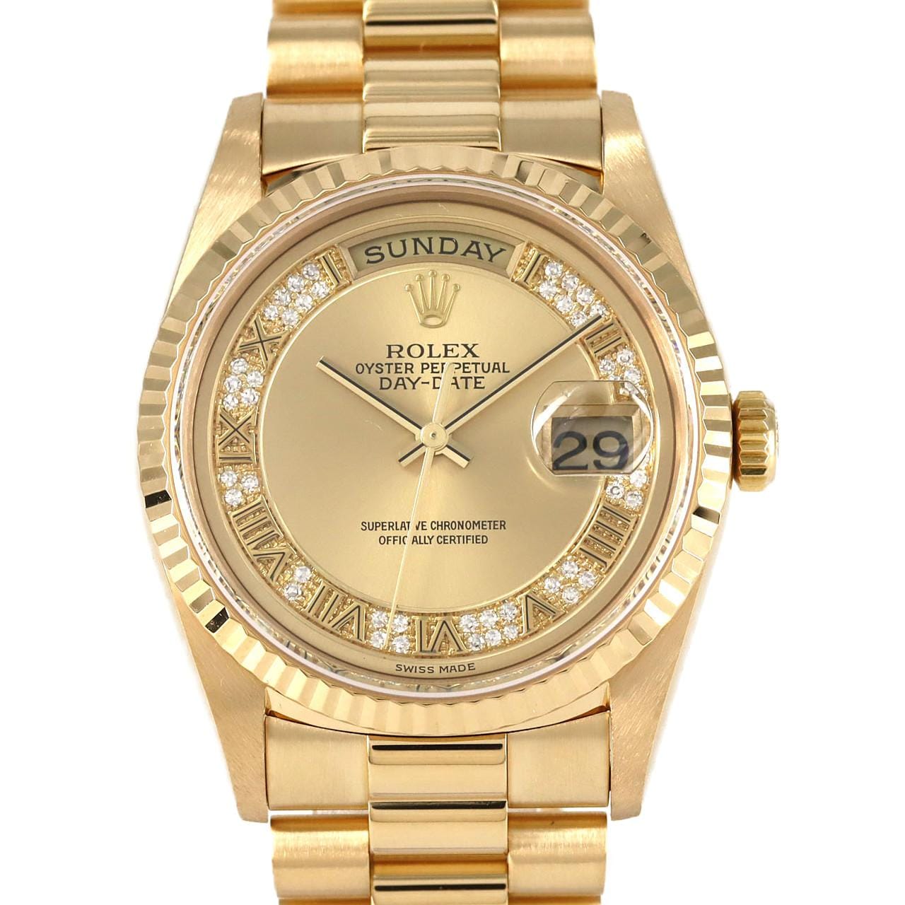 ロレックス デイデイト 18238MR YG 自動巻 T番