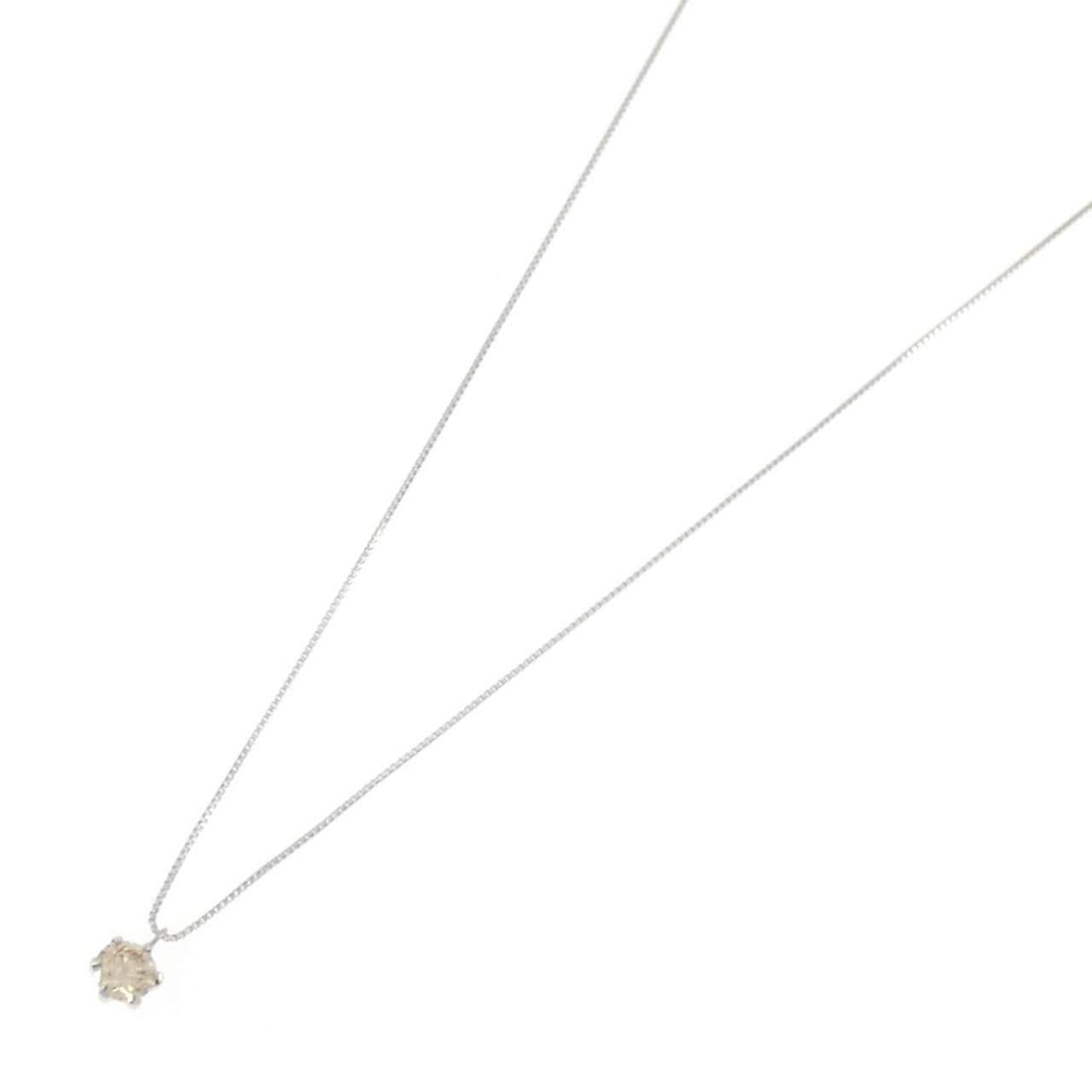 PT900/PT850  ソリティア ダイヤモンド ネックレス 0.30CT