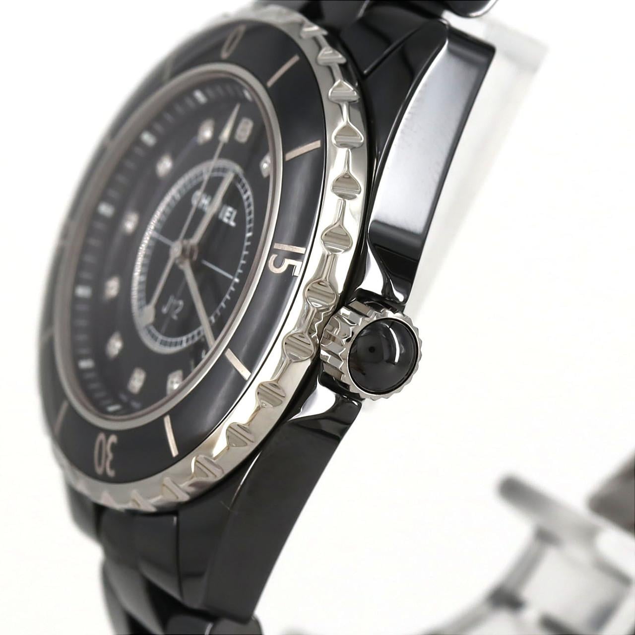 シャネル J12 33mmセラミック･12P H1625 セラミック クォーツ