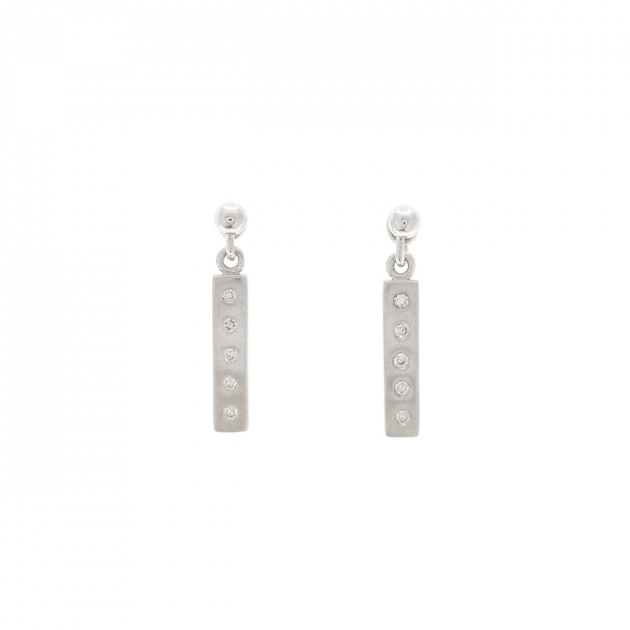 750WG/K18WG ダイヤモンド ピアス 0.20CT