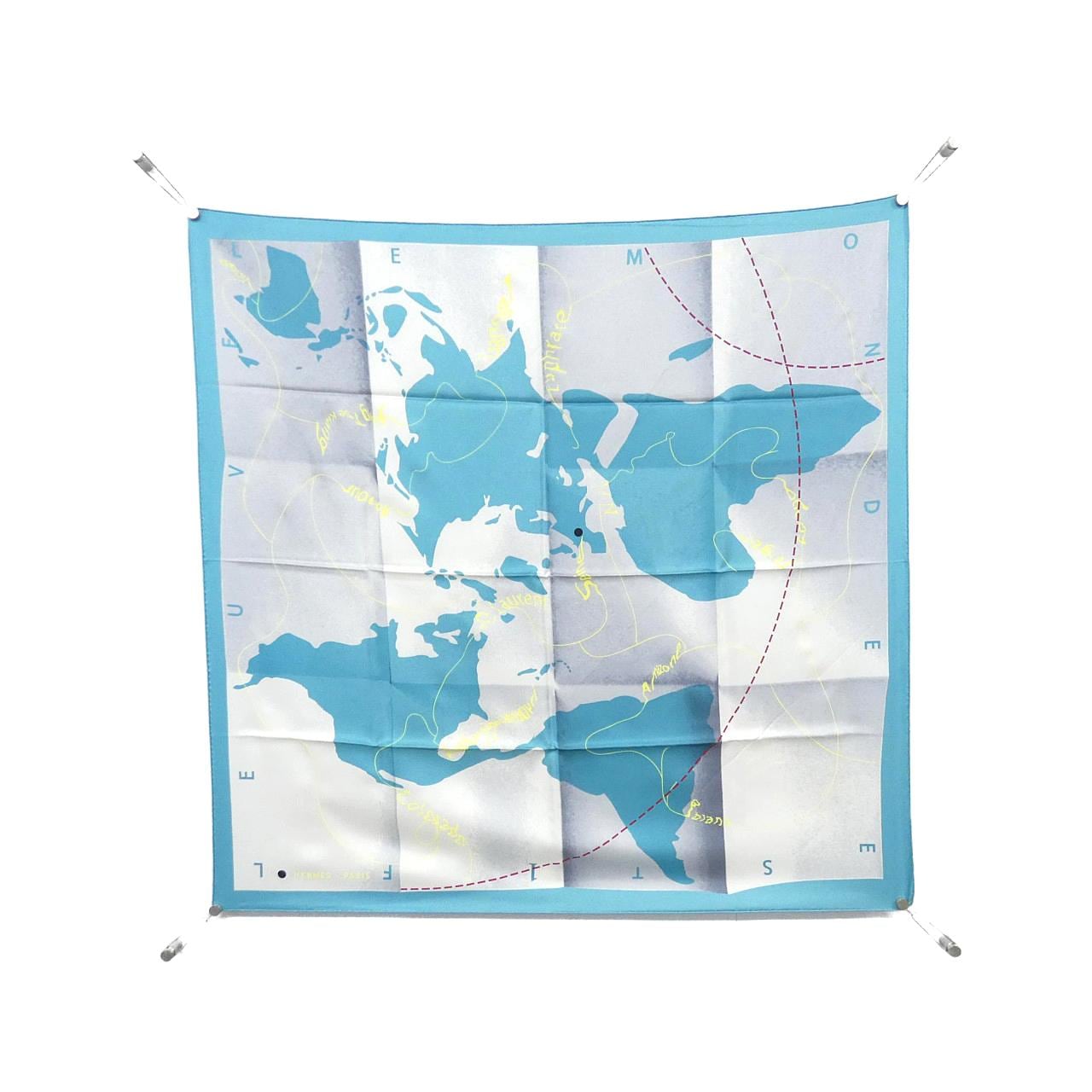 HERMES LE MONDE EST 1 FLEUVE Carre Scarf