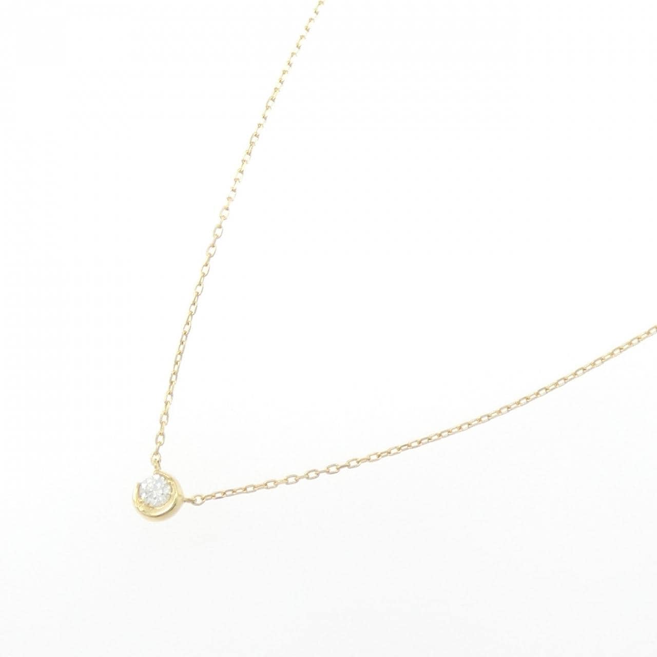 スタージュエリー ムーンセッティング ネックレス 0.04CT