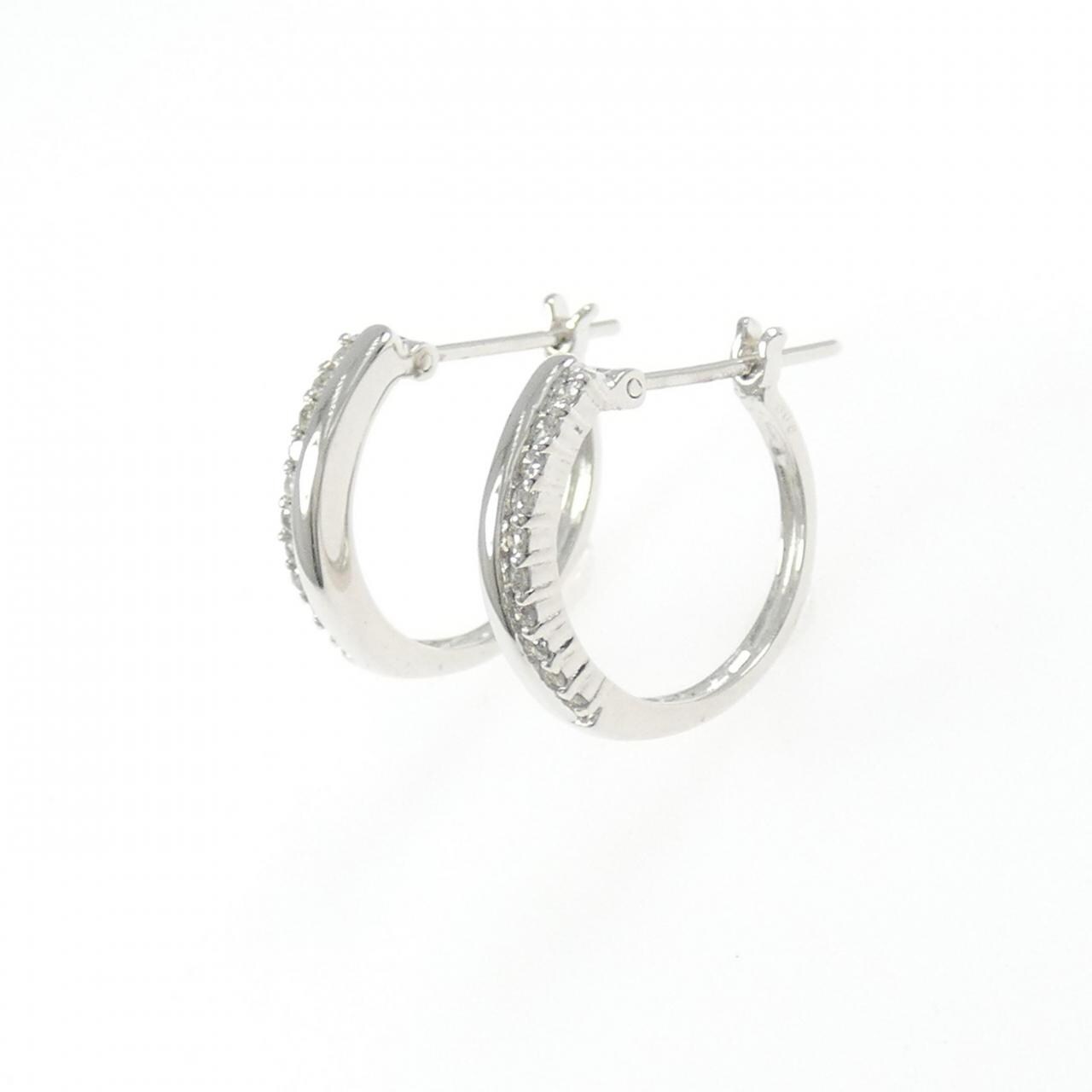 K18WG ダイヤモンド ピアス 0.16CT