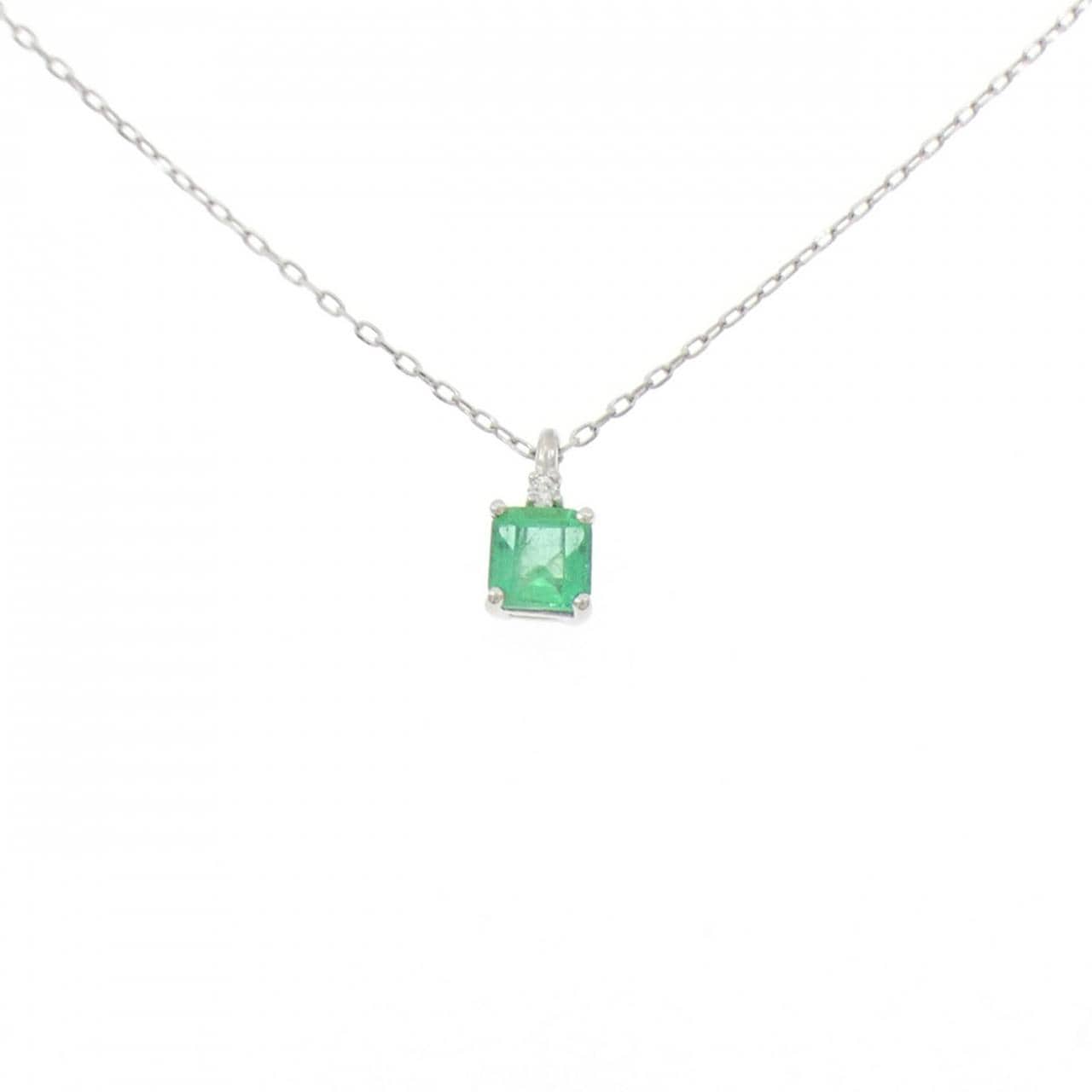 PT/PT950 エメラルド ネックレス 0.30CT