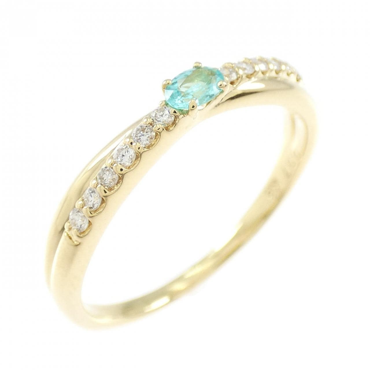 K18YG トルマリン リング 0.07CT