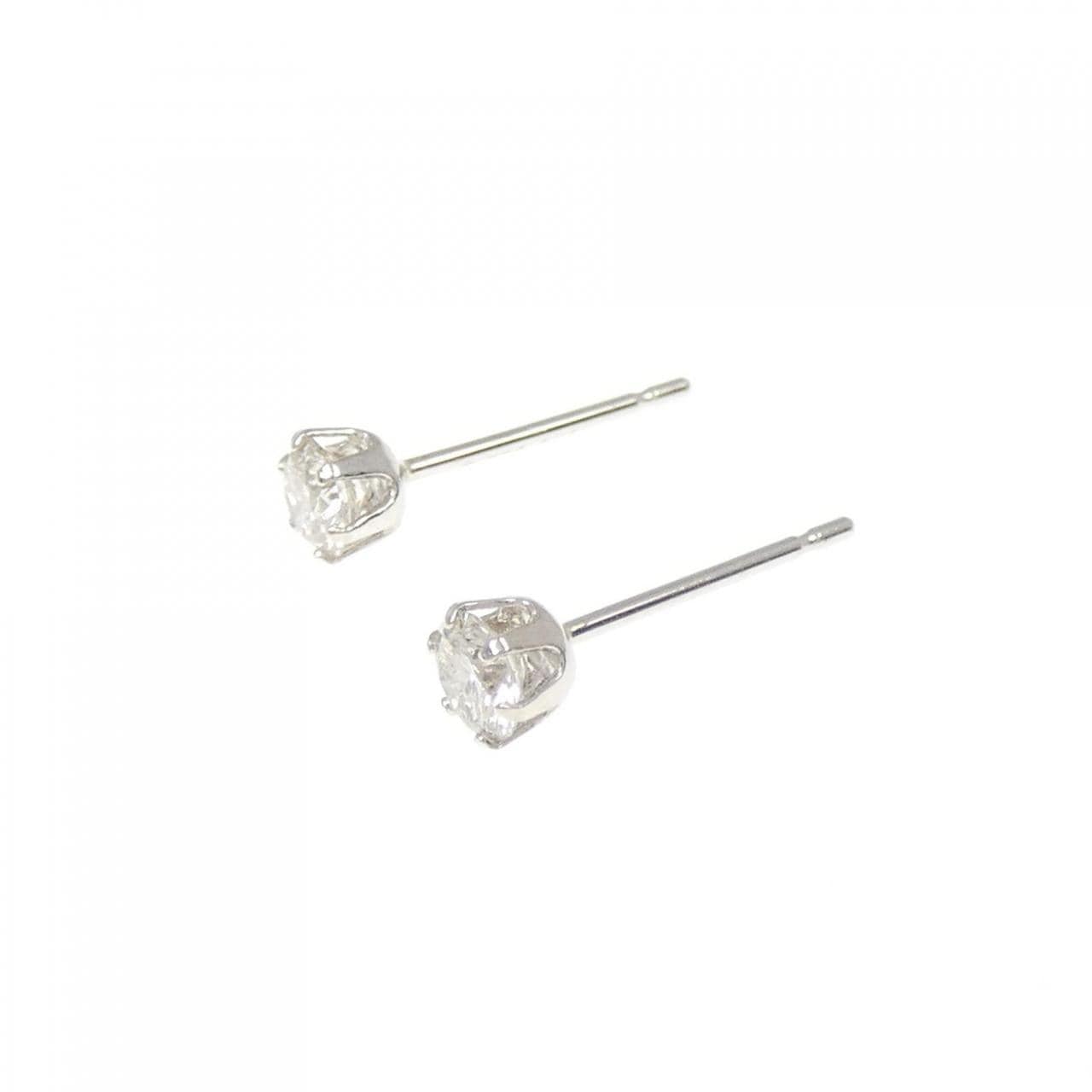 PT900 ソリティア ダイヤモンド ピアス 0.30CT