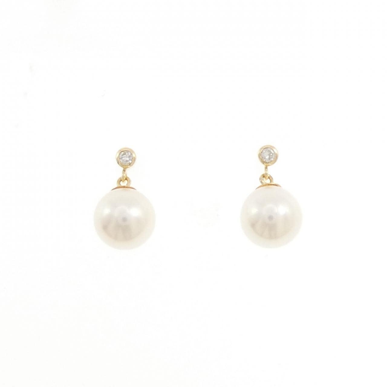 K18YG アコヤパール ピアス 6.3mm
