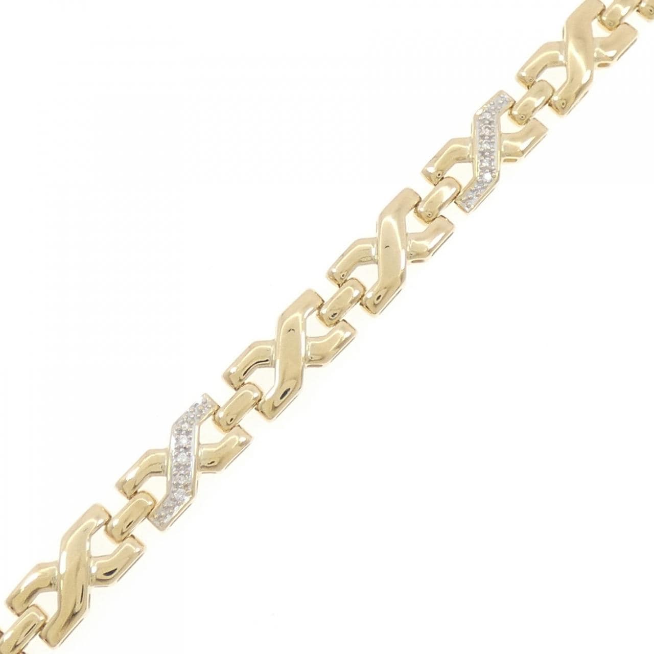 750YG/750WG ダイヤモンド ブレスレット 0.20CT