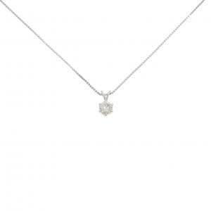 PT900/PT850 ソリティア ダイヤモンド ネックレス 0.34CT