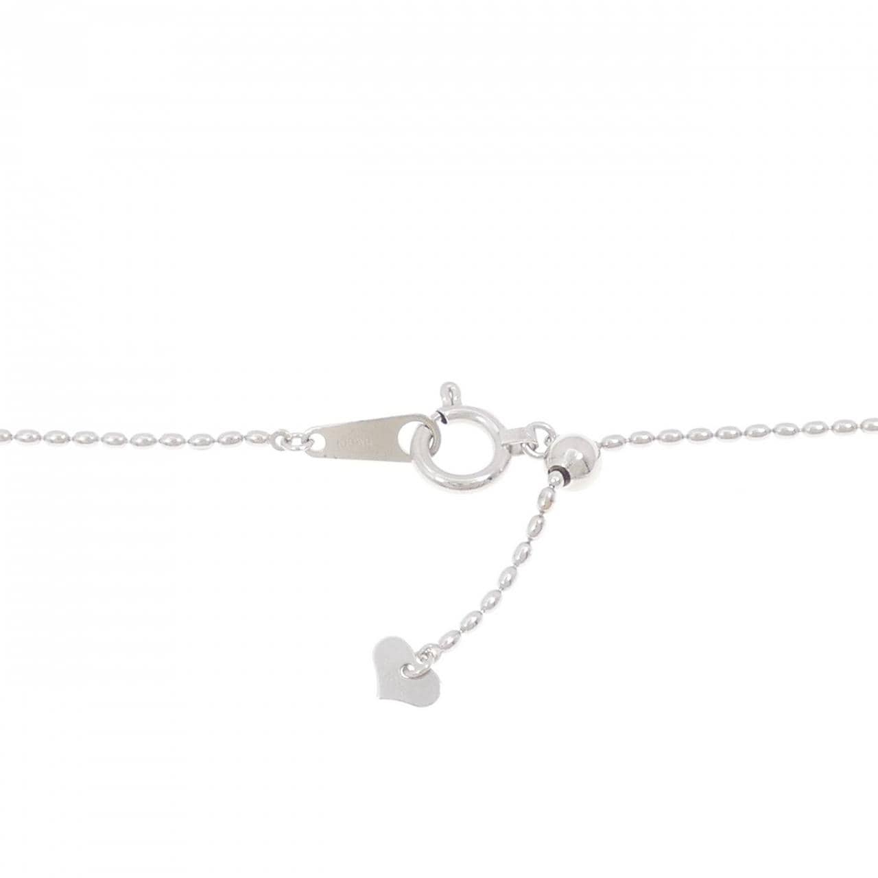 K18WG ハート ガーネット ネックレス