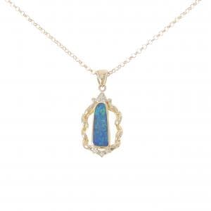 K18YG ボルダーオパール ネックレス 2.68CT