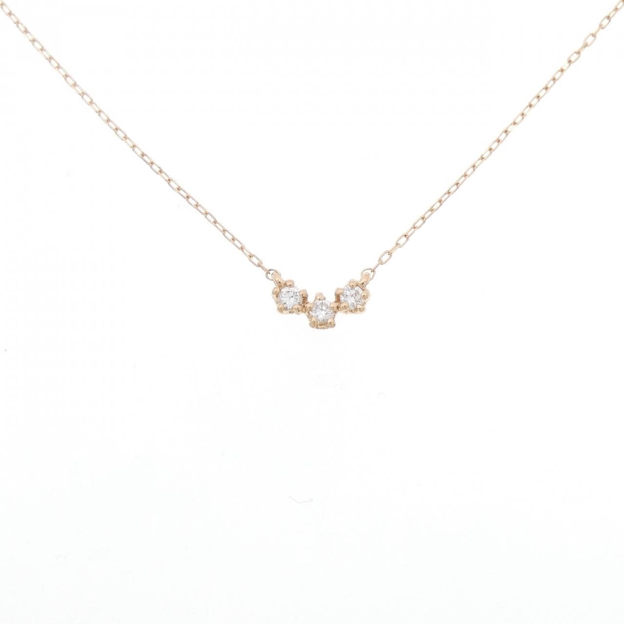 K18PG ダイヤモンド ネックレス 0.10CT