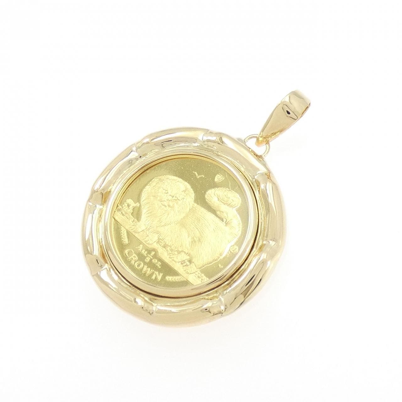 K18YG(枠) コイン ペンダント