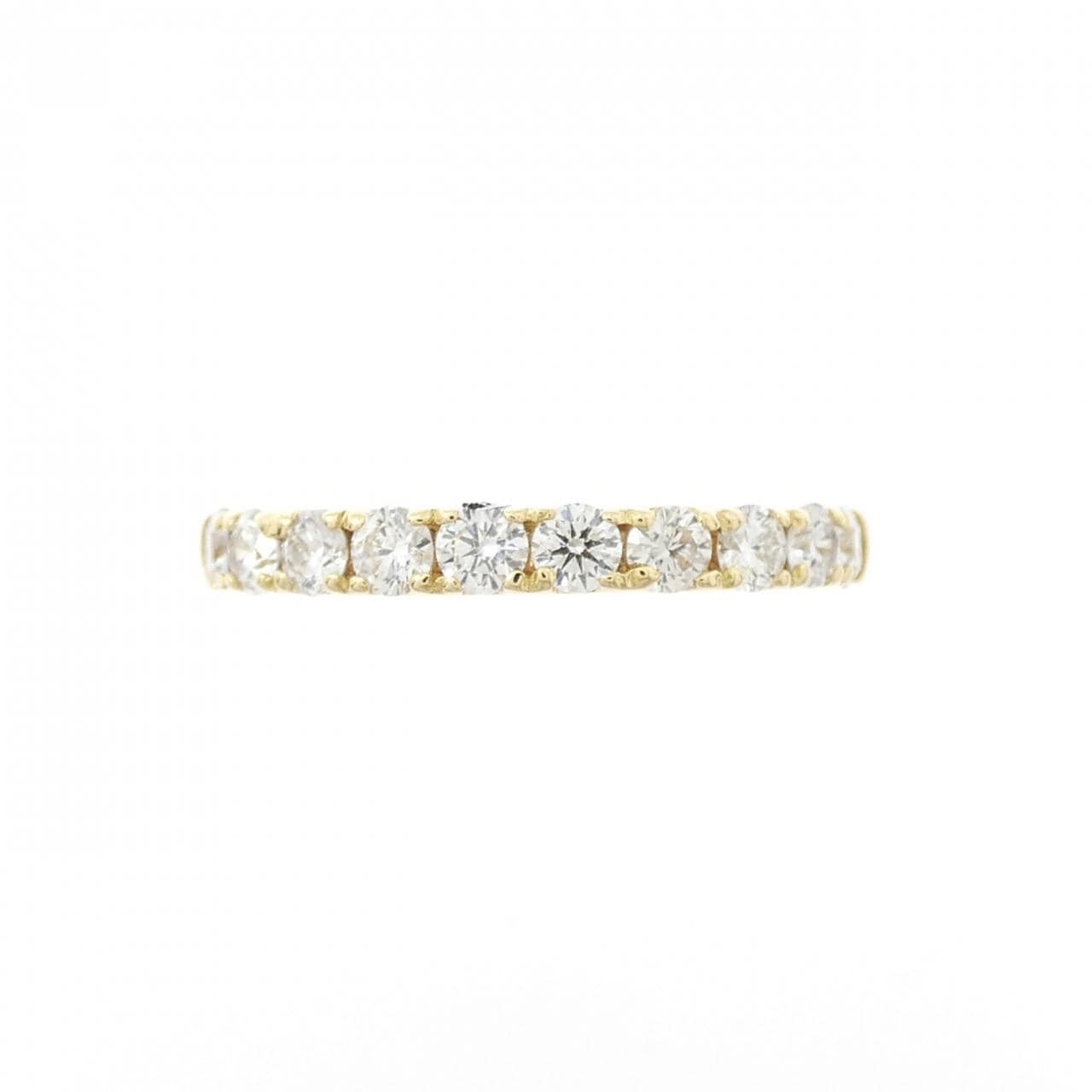 K18YG ハーフエタニティ ダイヤモンド リング 0.36CT