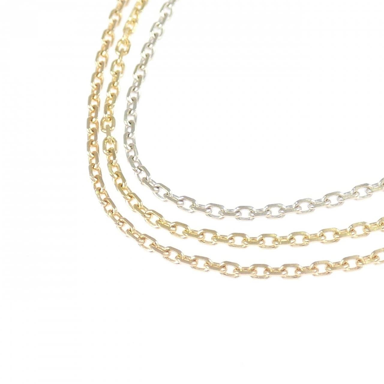 K18スリーカラー ネックレス