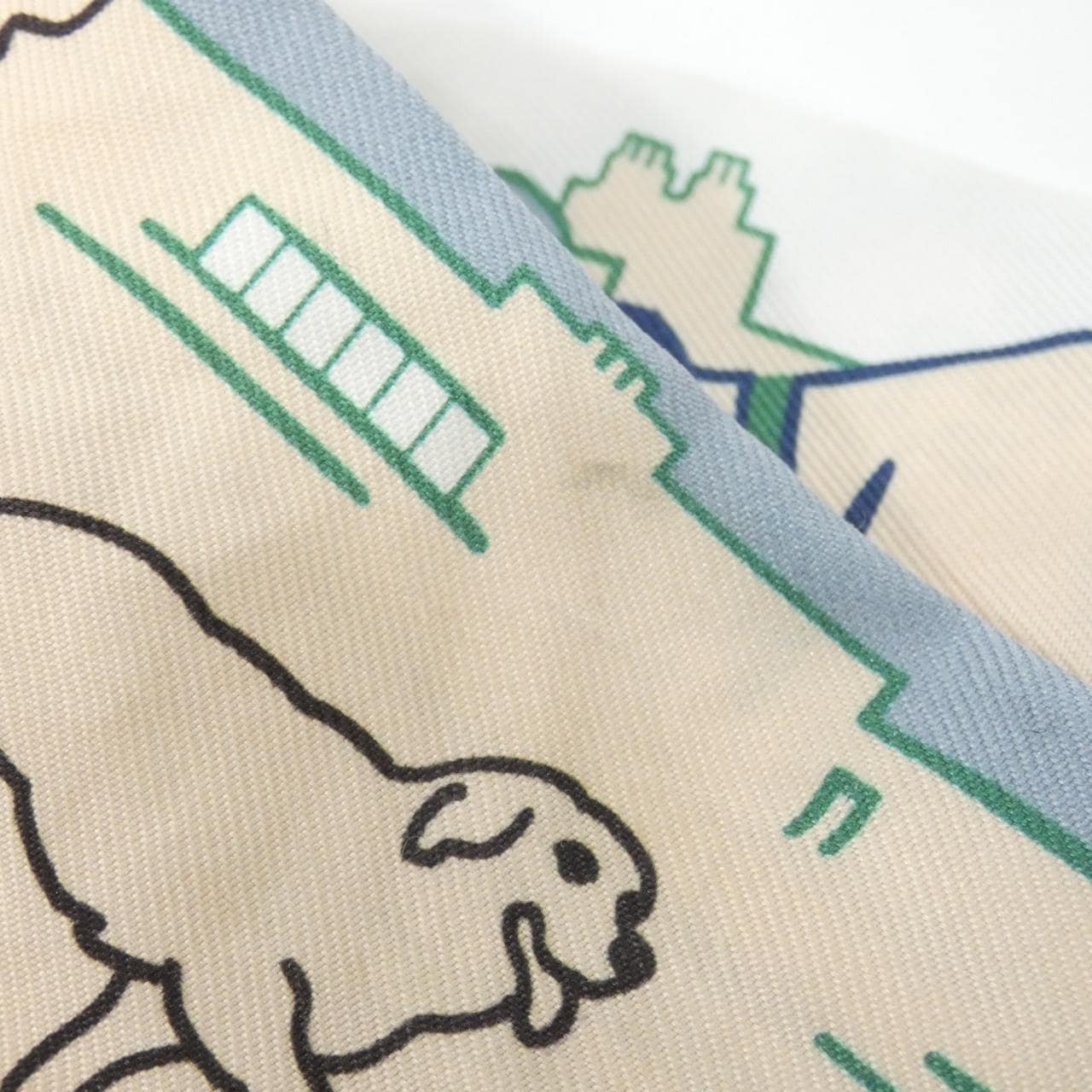 エルメス LES CHIENS PARISIENS ツイリー 064116S スカーフ