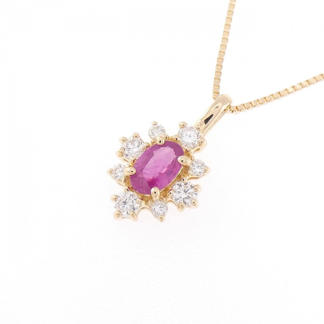 K18YG ルビー ネックレス 0.26CT