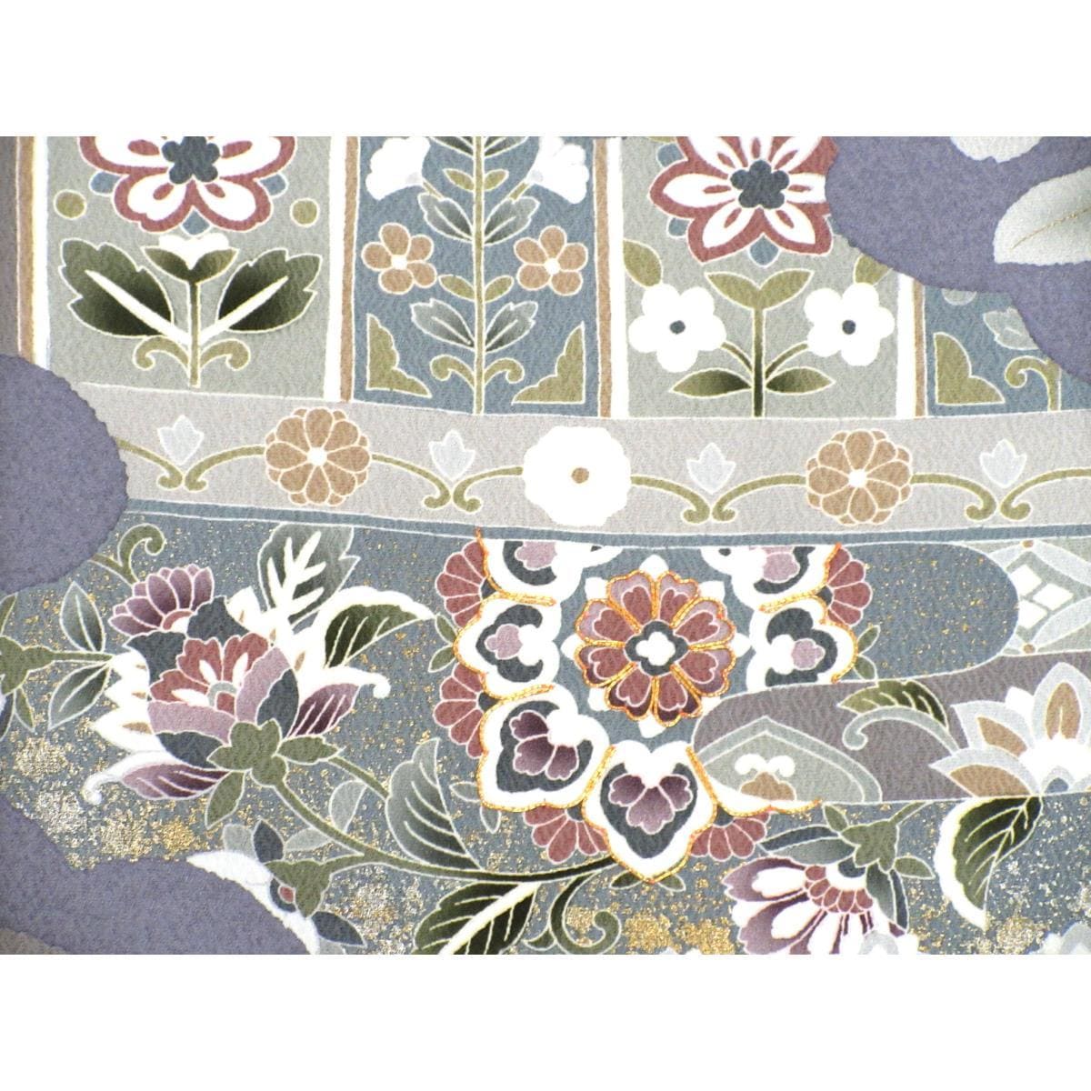 訪問着　友禅金彩加工　刺繍入り
