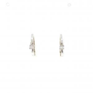 K18YG/PT900 ダイヤモンド イヤリング 0.10CT