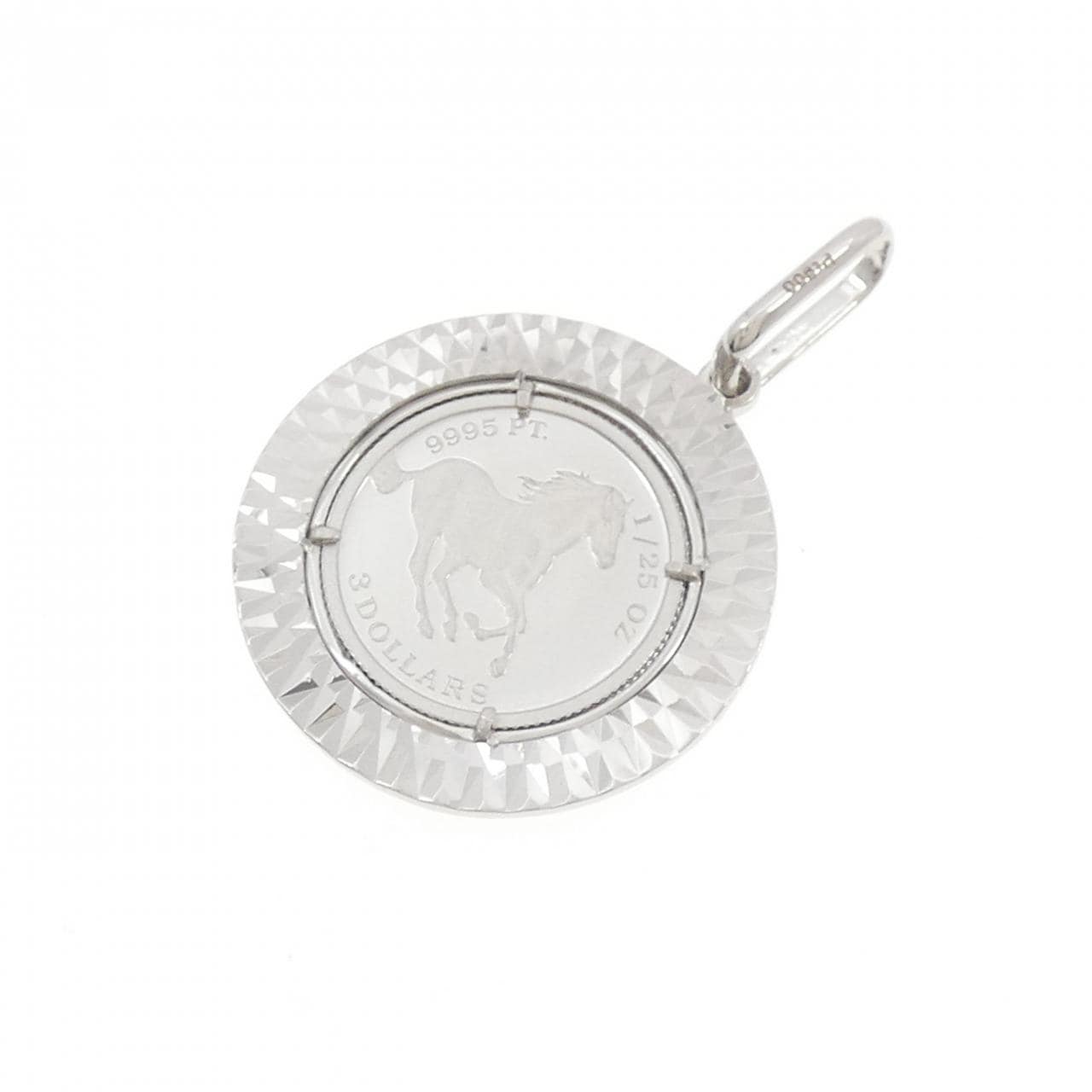【新品】PT900(枠) コイン ペンダント